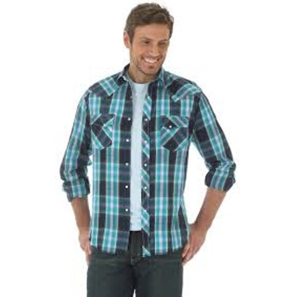 Buckle Black Slim Fit Western Plaid Shirt Large - Picture 1 of 11